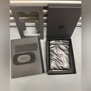 TOM FORD black box, satin dust bag, ski goggles cover